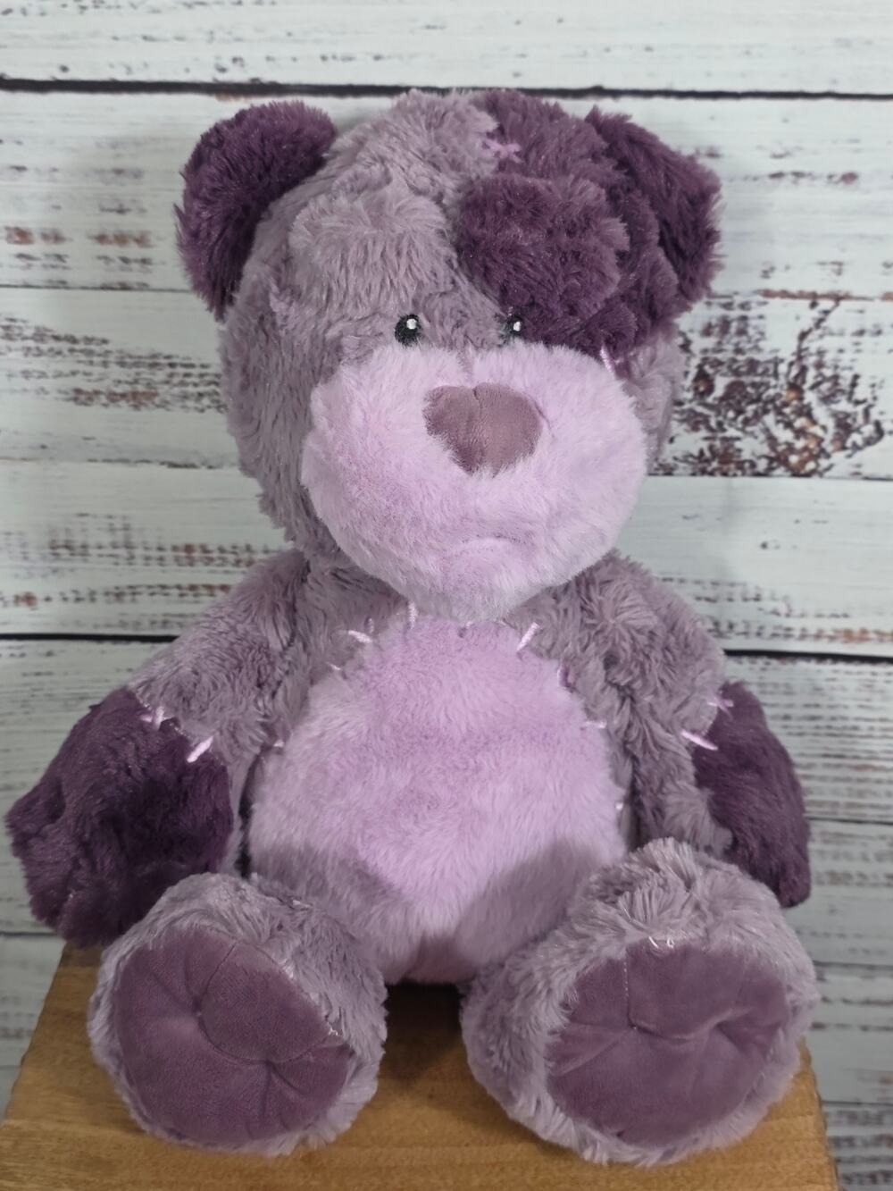 GiggleScape Purple Teddy Bear Plush 12" Lavender Stuffed Animal